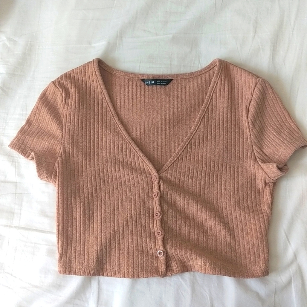 Cropped short sleeve tee